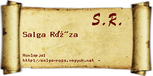 Salga Róza névjegykártya